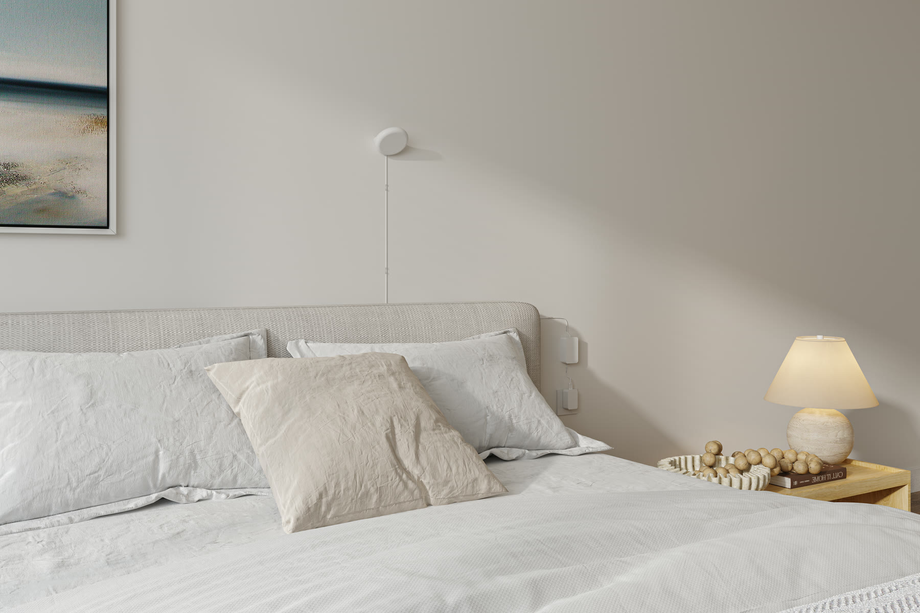 The sensor above the headboard