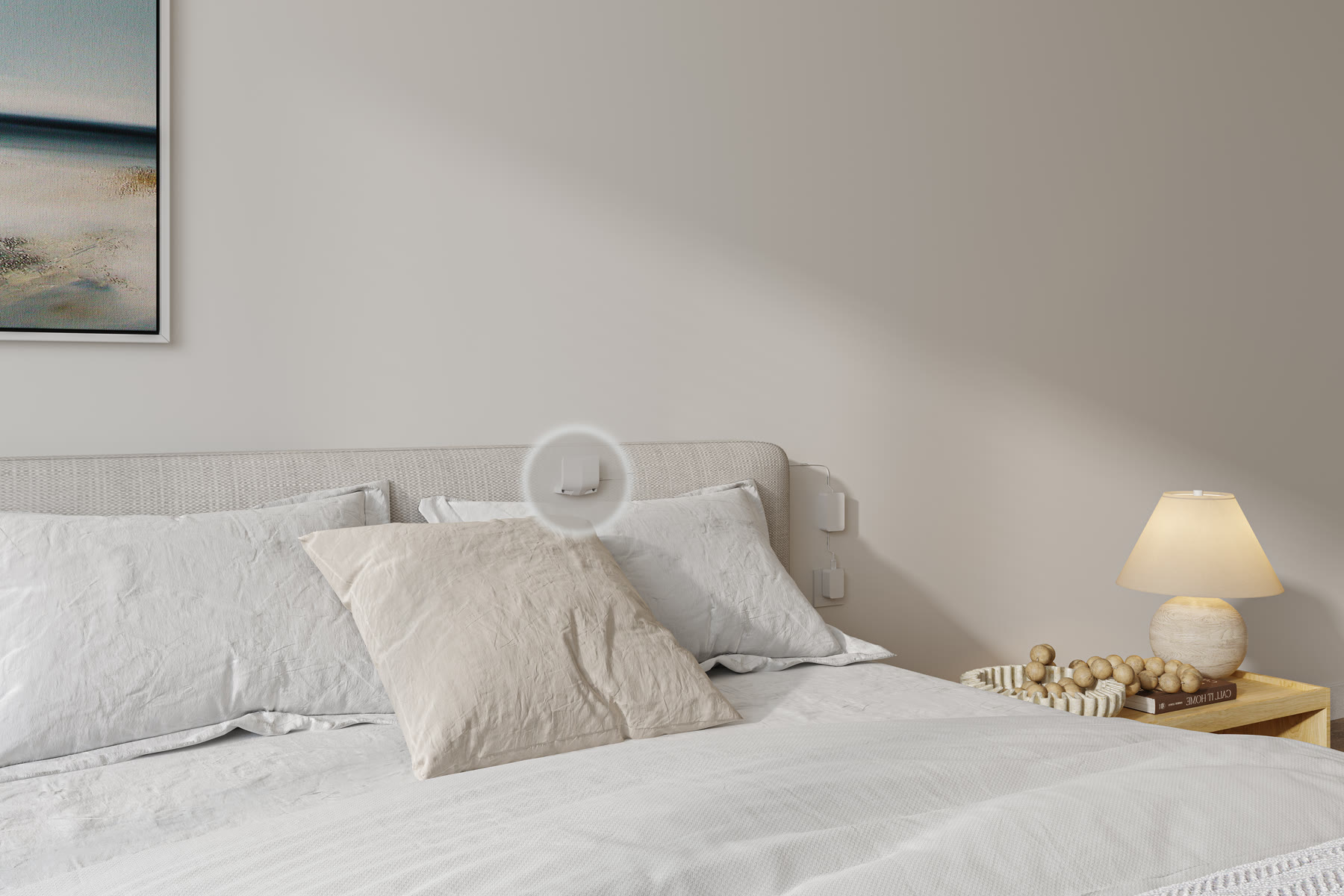 The sensor behind the headboard