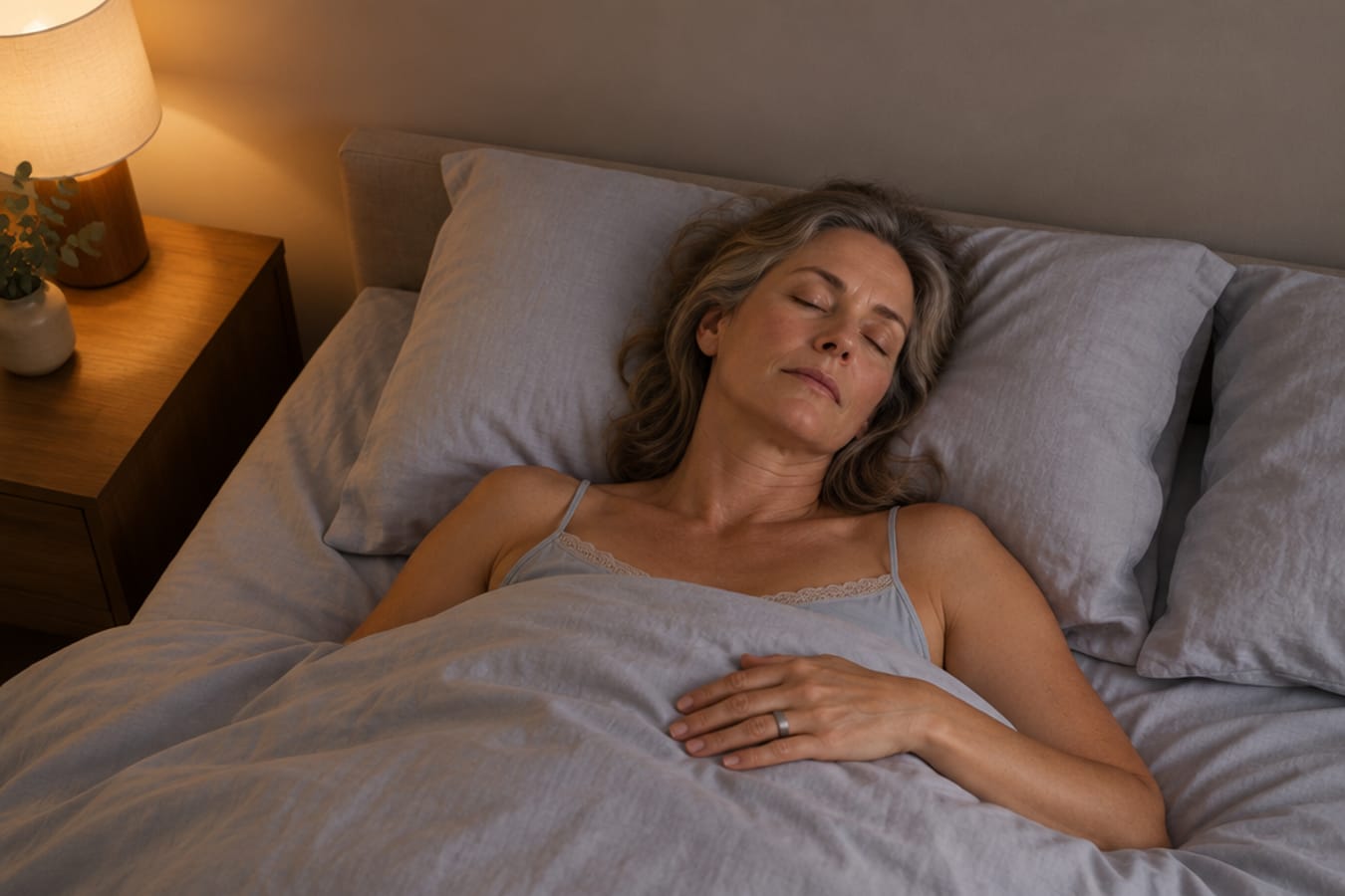 Asleep, wearing a ring